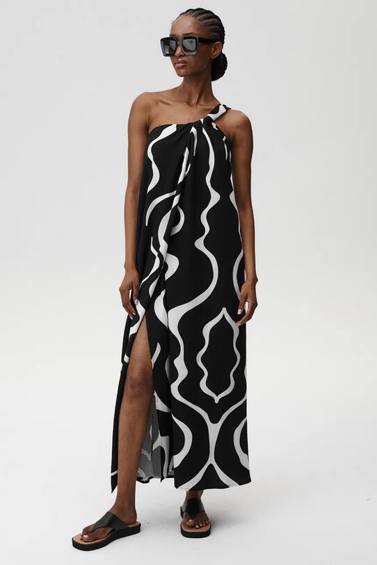 Undress Code rochie din amestec de in Theia Dress 903 multicolor SS25