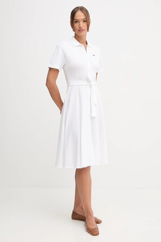 Lacoste pamut ruha EF9621 fehér SS25
