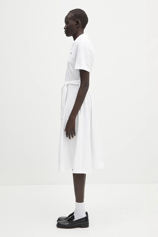 Бавовняна сукня Lacoste EF9621 білий SS25