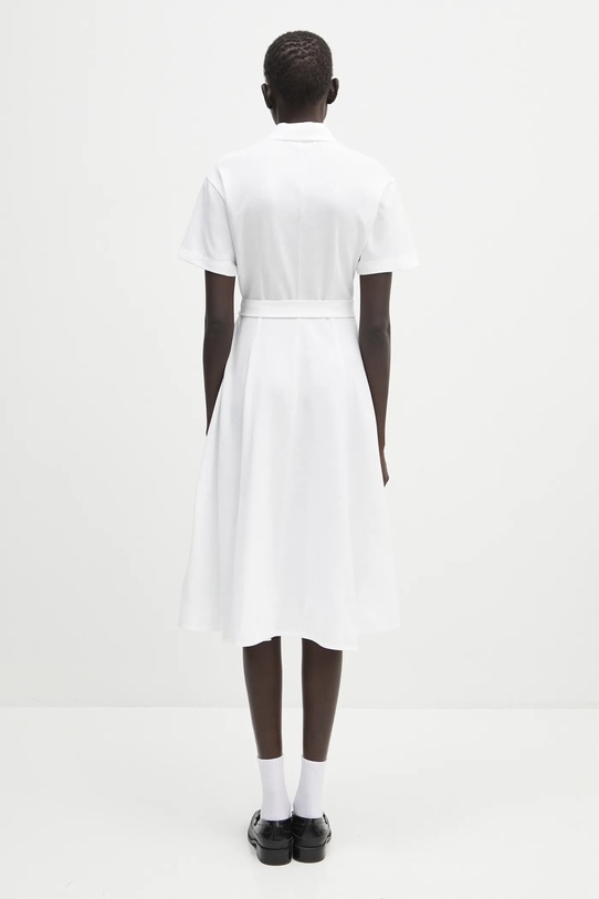 Odzież Lacoste sukienka bawełniana EF9621 biały