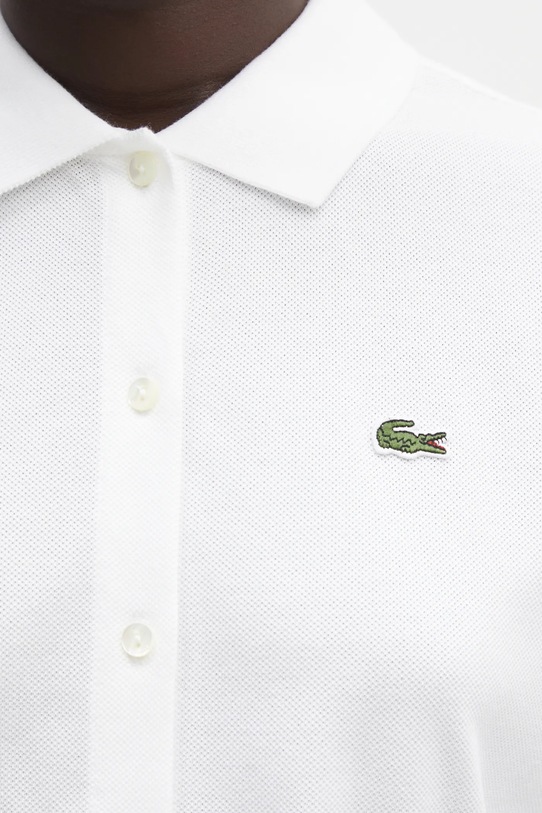 Lacoste sukienka bawełniana EF9621 biały