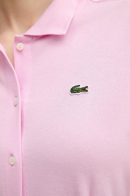 Lacoste sukienka letnia bawełniana EF9621 różowy