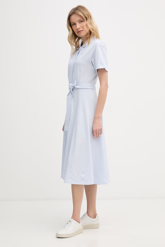 Lacoste Rochie de vară din bumbac EF9621 albastru SS26