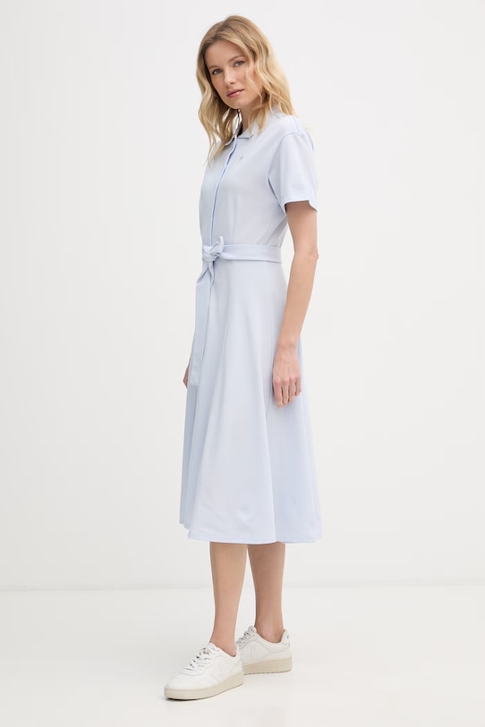 Lacoste Rochie de vară din bumbac EF9621 albastru SS26