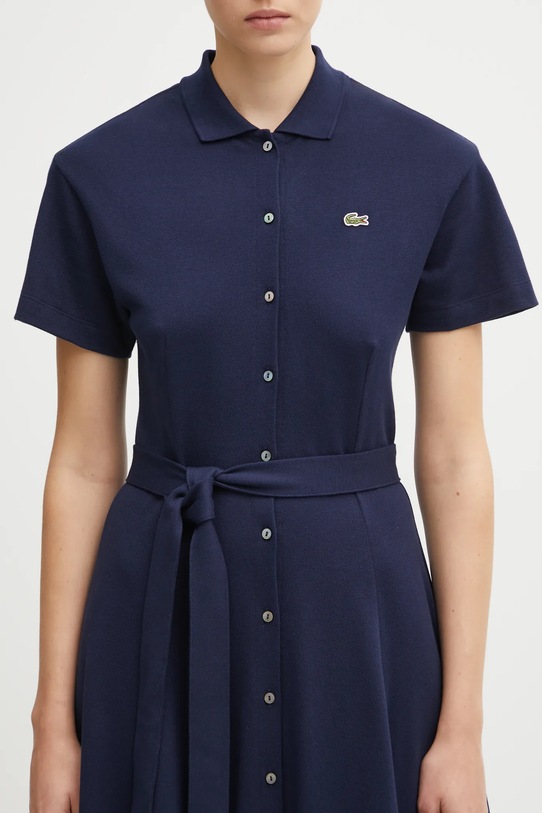 Бавовняна сукня Lacoste темно-синій EF9621