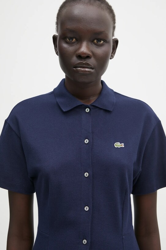 Хлопковое платье Lacoste тёмно-синий EF9621