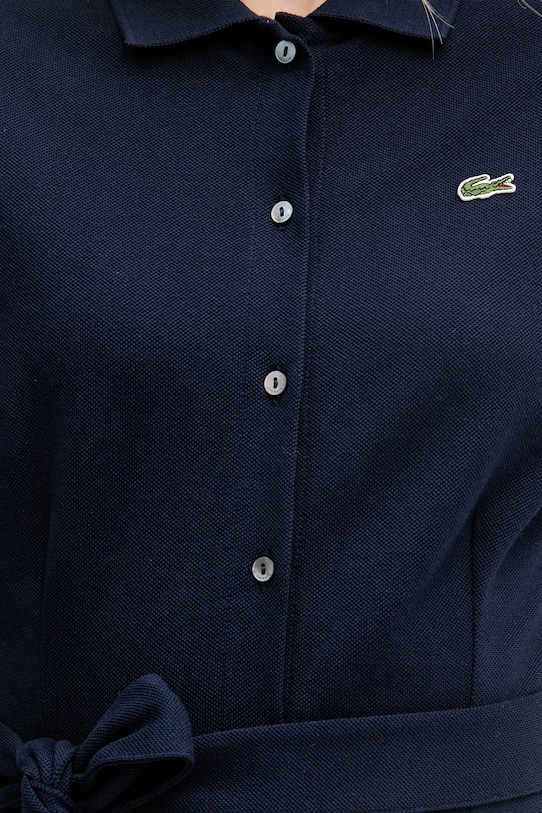 Lacoste letné šaty bavlnené EF9621 tmavomodrá