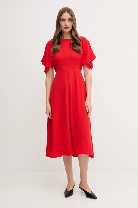 Sandro Ferrone rochie midi rosu S23XBEBRANCALEONE