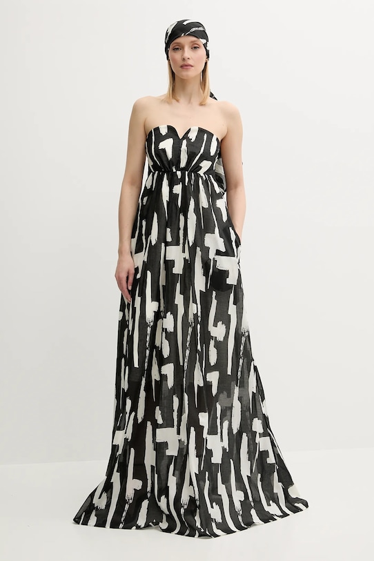 Бавовняна сукня MMC STUDIO maxi чорний EXOTIC