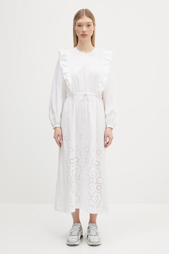 A.P.C. sukienka bawełniana Robe Ginger bawełna biały COHFF.F35154