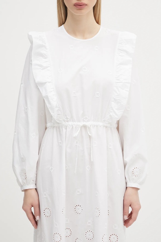 A.P.C. sukienka bawełniana Robe Ginger biały COHFF.F35154