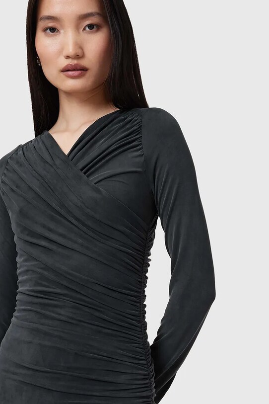 Îmbrăcăminte AllSaints rochie HANAKO CUPRO W015DC negru
