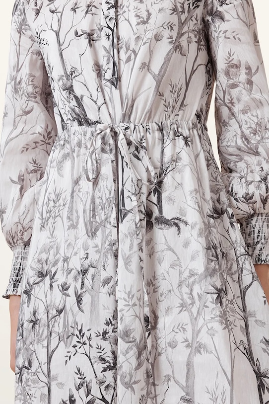 Îmbrăcăminte AllSaints rochie din in SKYLAR MAXI W047DC alb