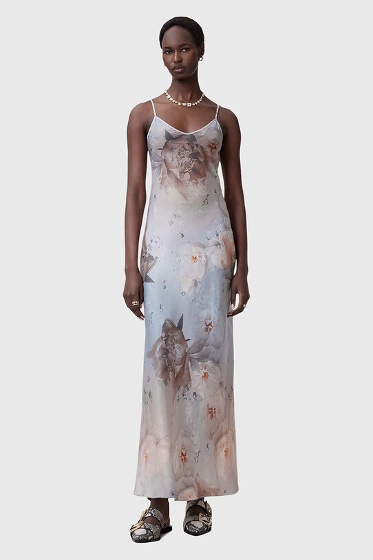 Φόρεμα AllSaints BRYONY MAXI με μοτίβο πολύχρωμο W073DC