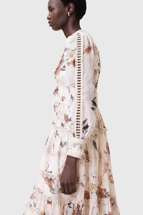 AllSaints rochie ZORA MIDI W084DC bej