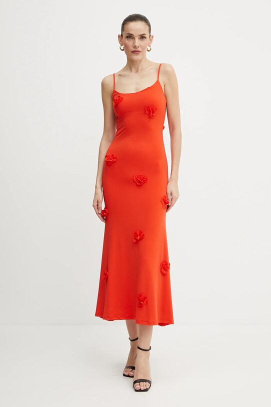 Bardot rochie midi rosu 59301DB
