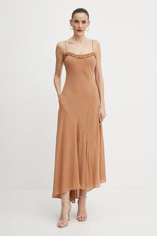 Bardot sukienka 59885DB brązowy SS25