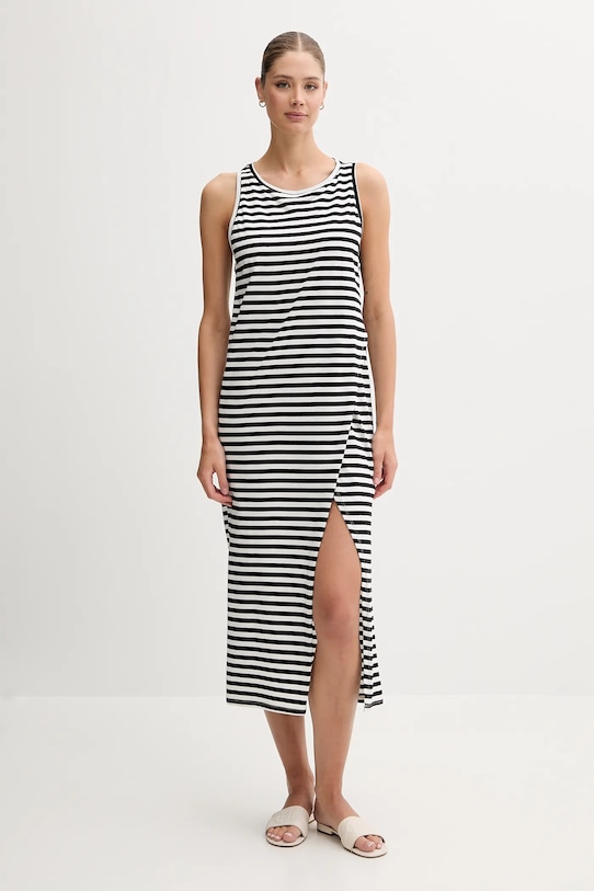 Bavlnené šaty United Colors of Benetton pásiky čierna 3W0C5V02F