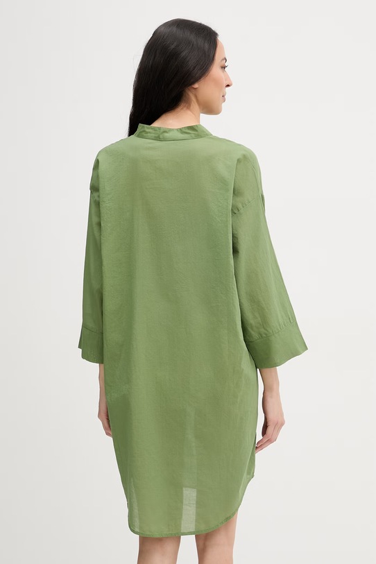 Дрехи United Colors of Benetton рокля тип риза от памук 4DW35V02K зелен