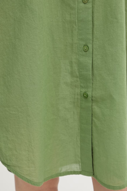 United Colors of Benetton рокля тип риза от памук 4DW35V02K зелен