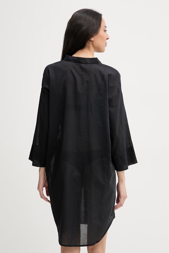 Дрехи United Colors of Benetton рокля тип риза от памук 4DW35V02K черен