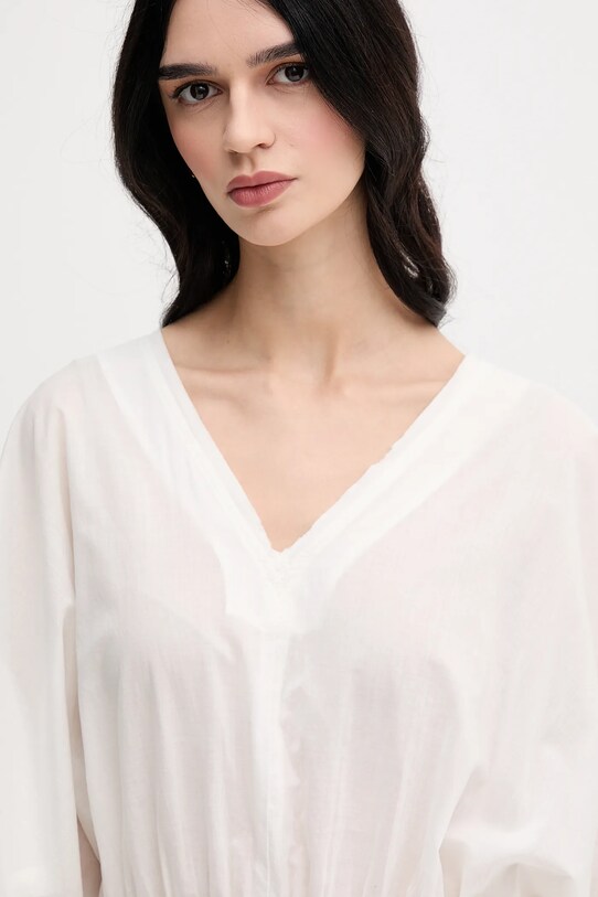 United Colors of Benetton rochie din bumbac bej 4OPJ5V02G