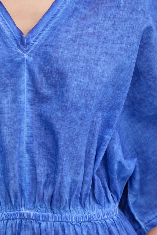 Βαμβακερό φόρεμα United Colors of Benetton 4OPJ5V02G μπλε