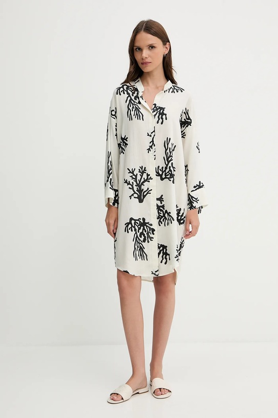 United Colors of Benetton rochie 4VET5V02J bej SS25