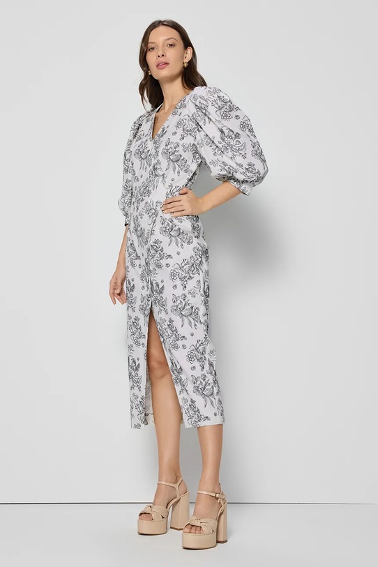 Bizuu sukienka bawełniana APPO BANDO nadruk biały APPO.BANDO.BIALY.SS25