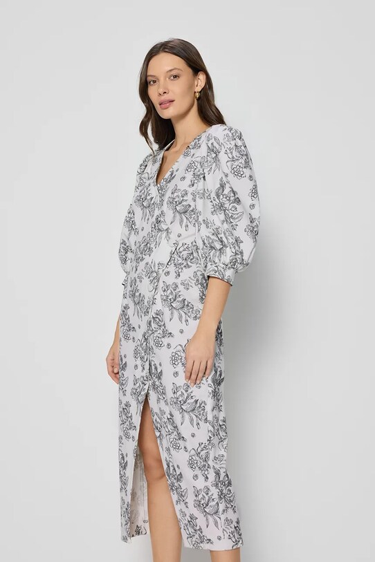 Îmbrăcăminte Bizuu rochie din bumbac APPO BANDO APPO.BANDO.BIALY.SS25 alb
