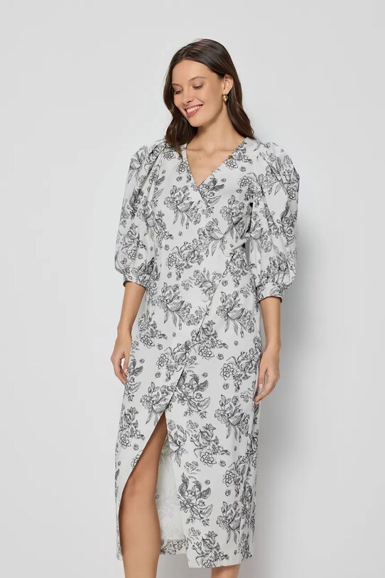 Bizuu rochie din bumbac APPO BANDO alb APPO.BANDO.BIALY.SS25