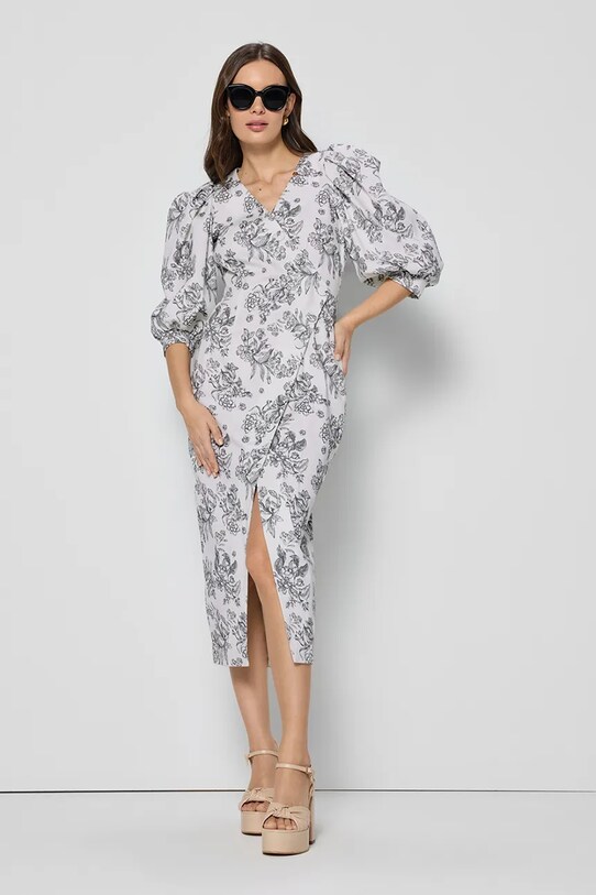 Bizuu rochie din bumbac APPO BANDO APPO.BANDO.BIALY.SS25 alb