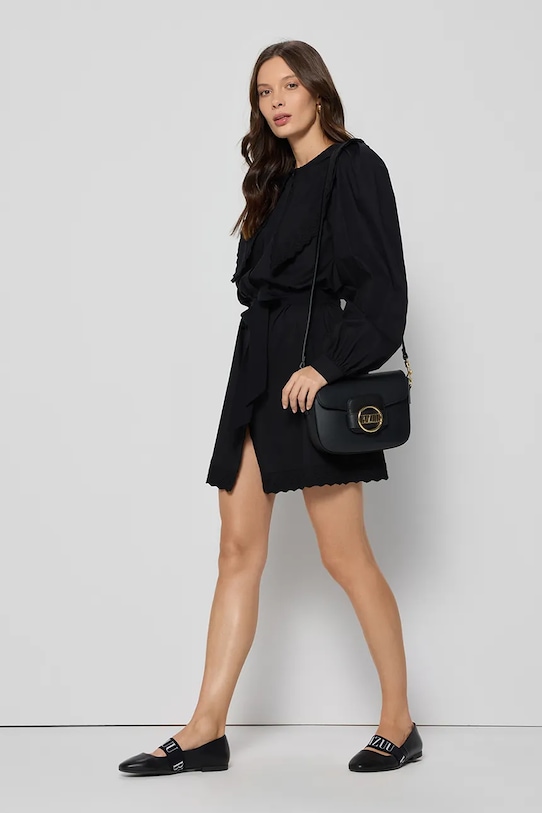 Bizuu rochie din bumbac TARQUA negru TARQUA.CZARNY.SS25