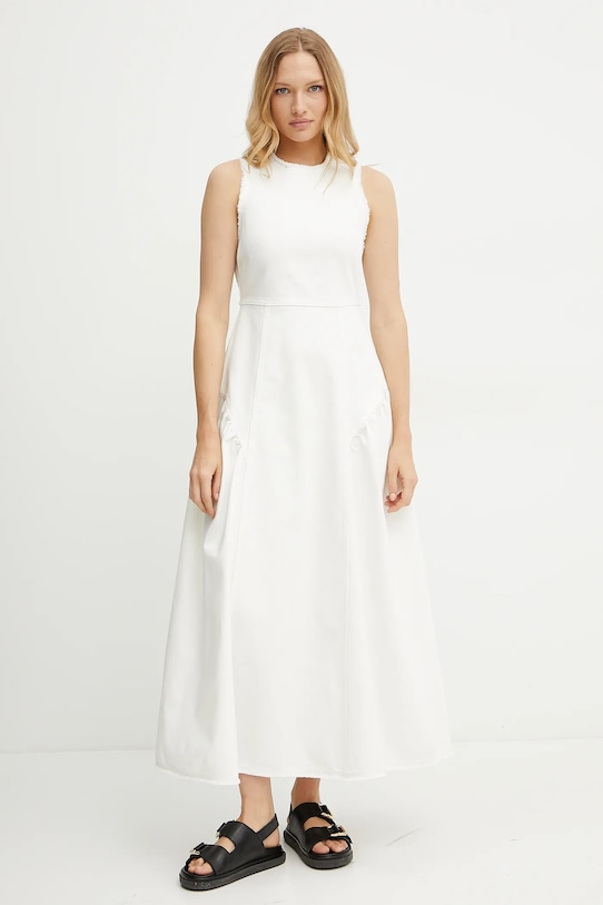Ivy Oak rochie din denim MARCA ANN maxi bej IO117661