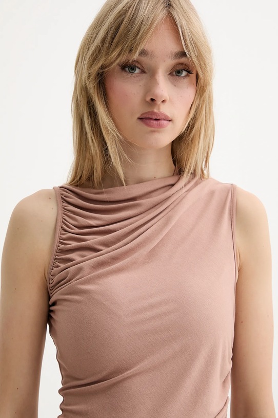 Šaty Rick Owens Lilies béžová LI01E4524RV