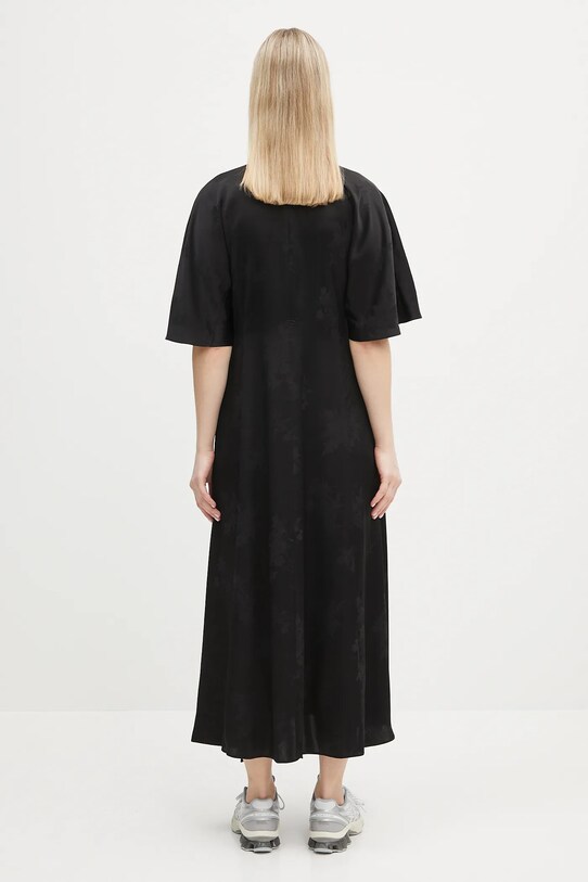 Одяг Сукня GANNI Fluid Satin Jacquard Slit Long W0255 чорний