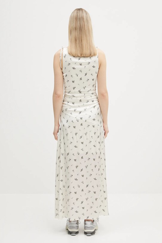 Oblečenie Šaty GANNI Printed Satin Gathered Long W0262 béžová