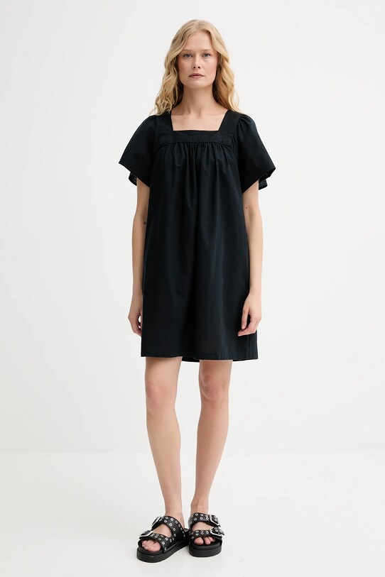 Levi's rochie din amestec de in AMBRE BABYDOLL DRESS 001HT negru SS25