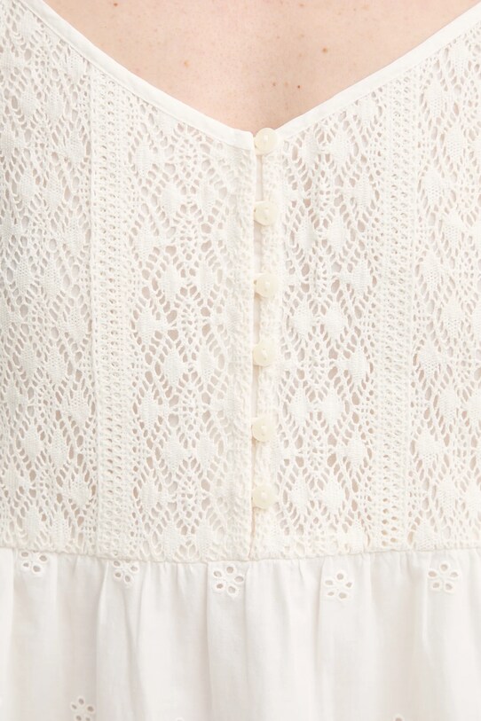 Levi's rochie din bumbac CORA SL MINI DRESS 001RJ bej