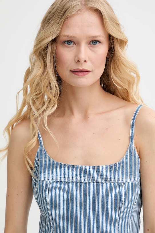 Levi's rochie din denim ALESSIE BUSTIER DRESS albastru 001WB