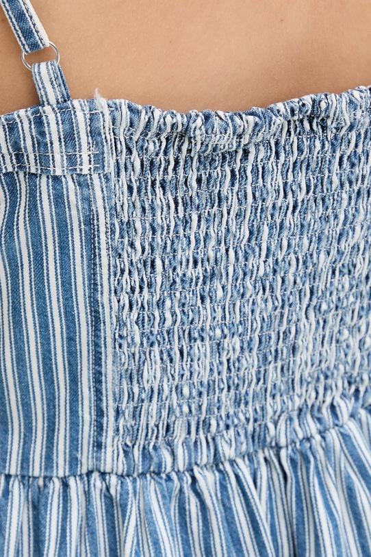Levi's rochie din denim ALESSIE BUSTIER DRESS 001WB albastru
