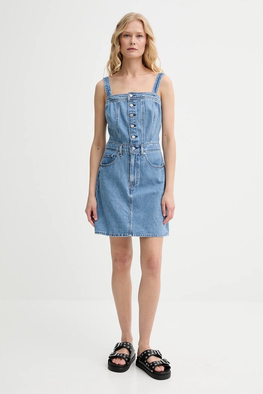 Levi's sukienka ICONIC BUTTON THRU DRESS 001WE niebieski SS25