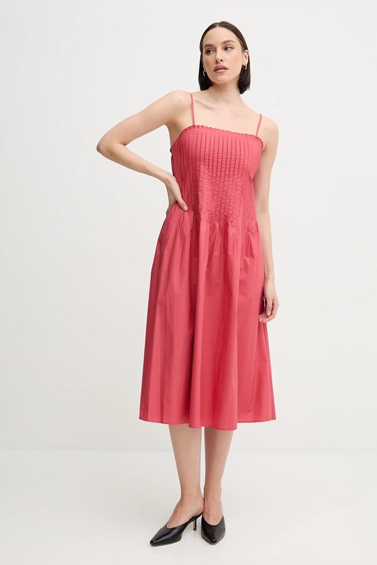 Sisley sukienka bawełniana bawełna różowy 4XUCLV076