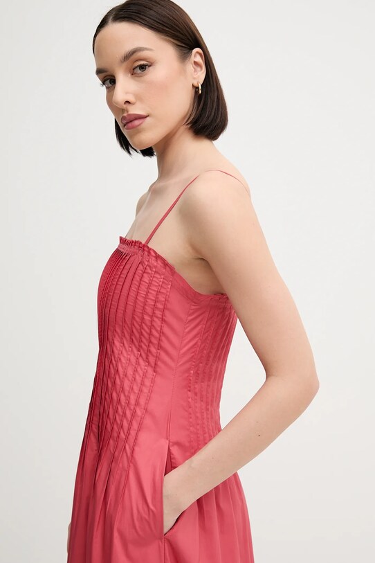 Sisley sukienka bawełniana różowy 4XUCLV076