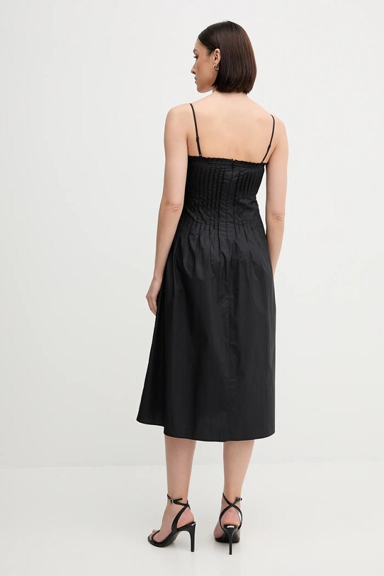 Бавовняна сукня Sisley 4XUCLV076 чорний SS25