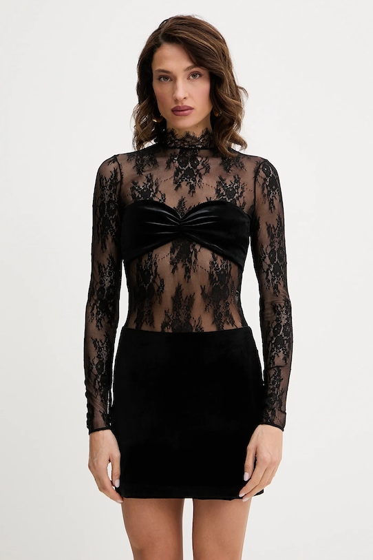 Retrofete sukienka Brigette długi czarny HL25.10507