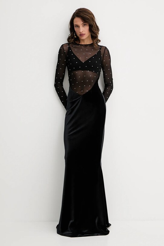 Retrofete rochie Deryn maxi negru HL25.10742