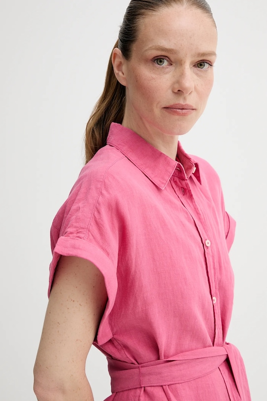 Marc O'Polo sukienka lniana różowy 504011221223