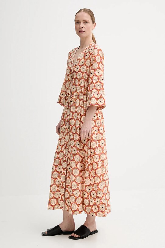 Marc O'Polo rochie din bumbac 504080921145 maro SS25