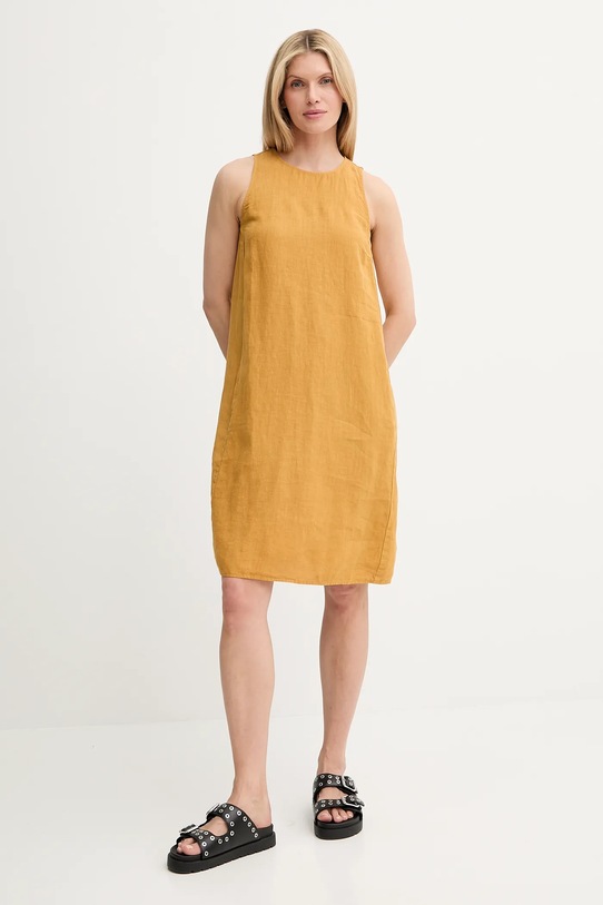 Льняное платье Marc O'Polo 516011221237 жёлтый SS25